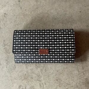 Fossil Logan Black/White Printed Flat Wallet